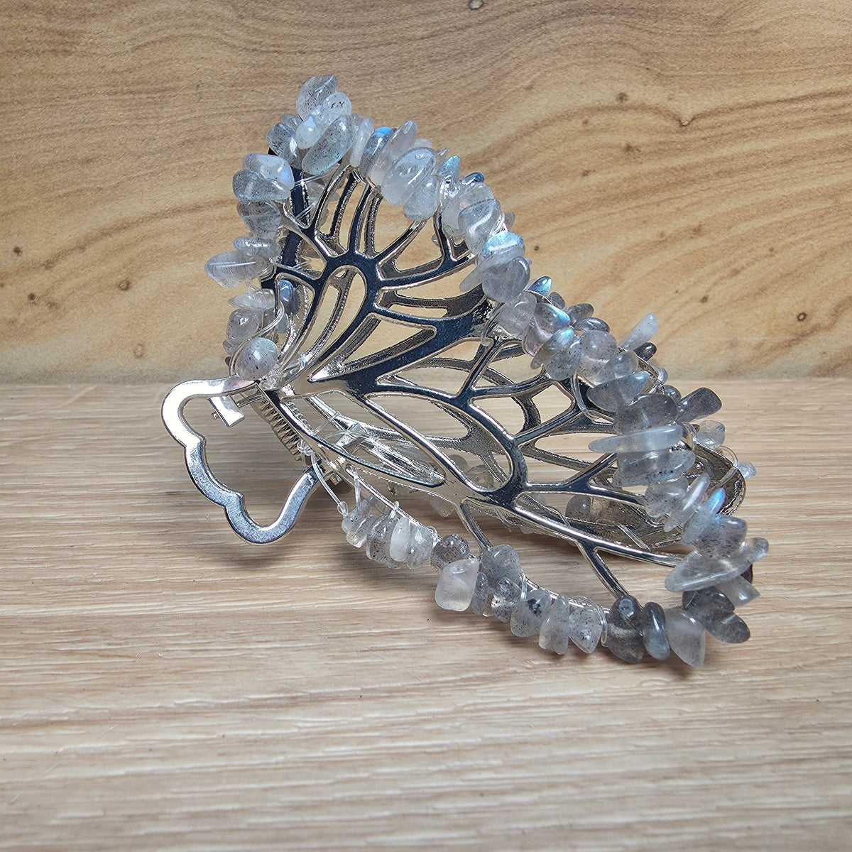 Crystal Butterfly Hair Claw Clip | Genuine Gemstone Hair Accessory