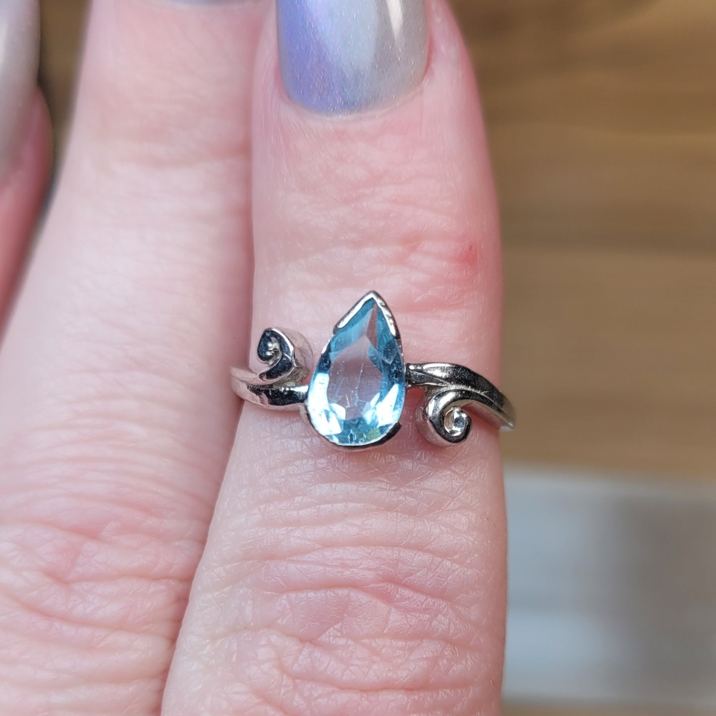 Topaz Sterling Silver Ring - Size 5