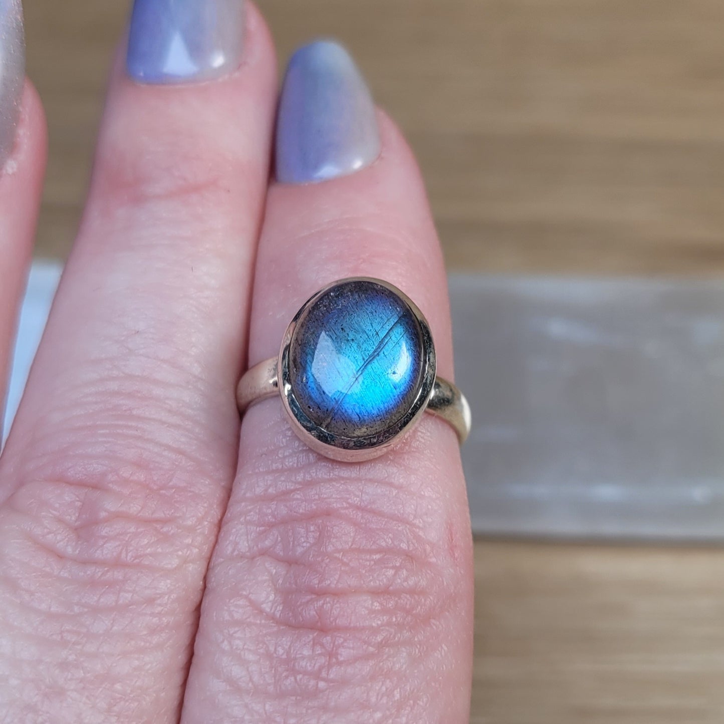 Labradorite Sterling Silver Ring - Size 6