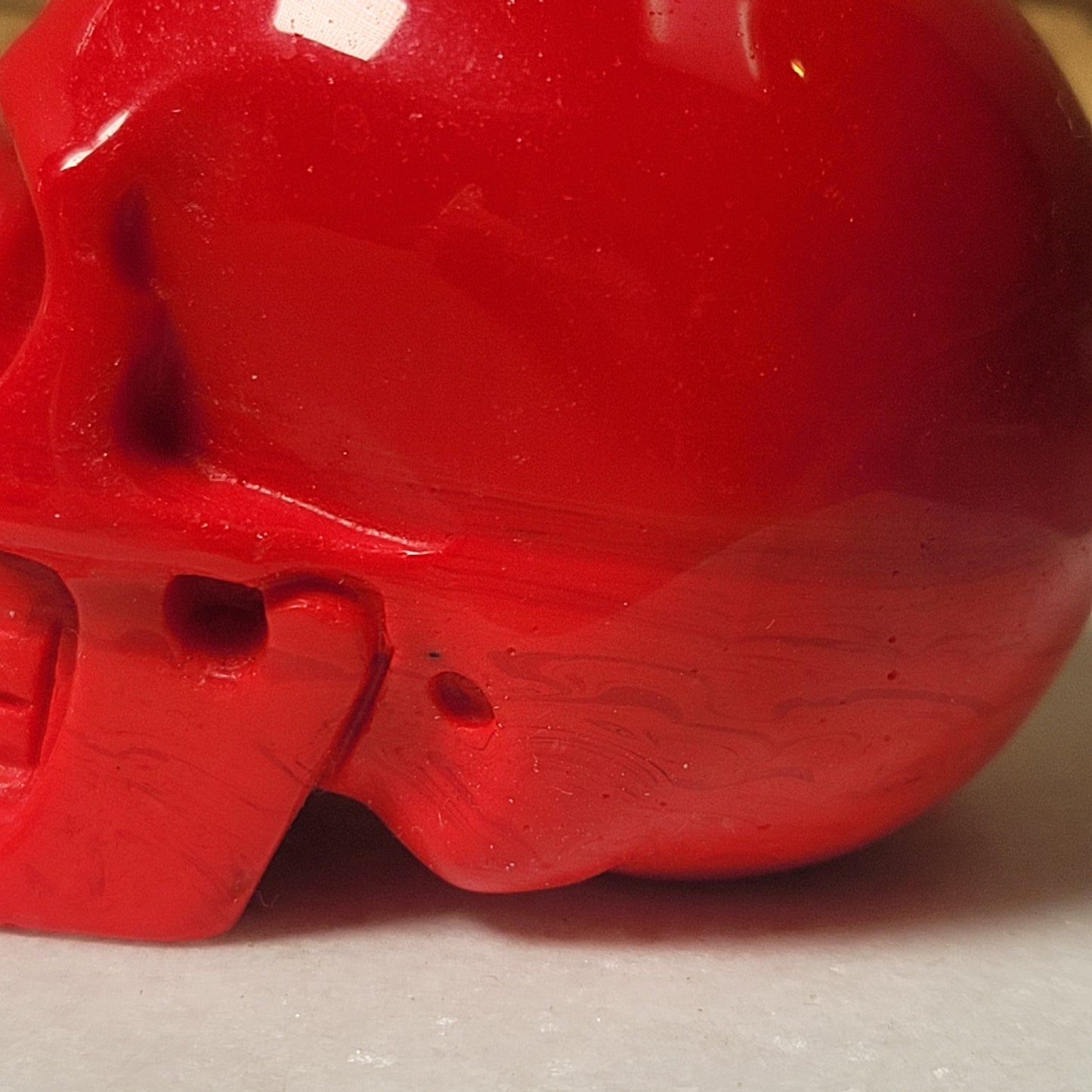 Red Stone (Man-made) 2" Skull