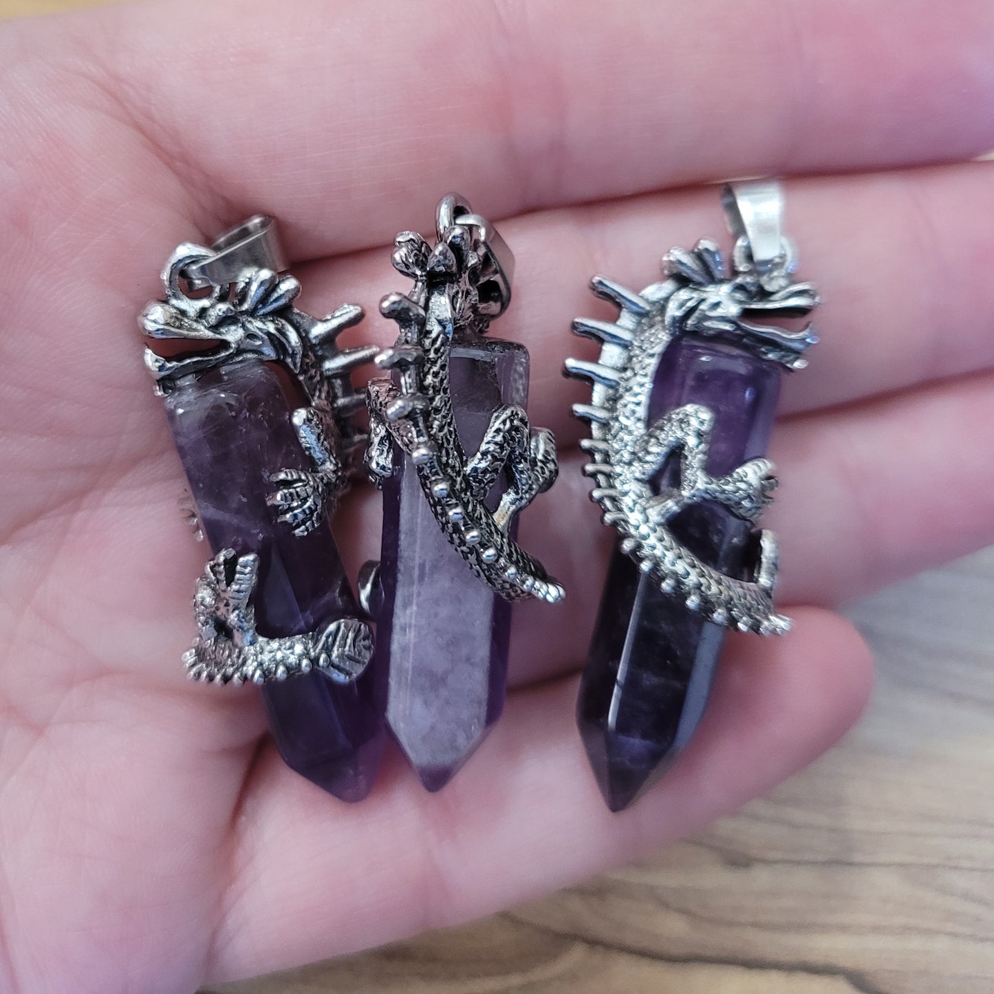 Amethyst Dragon Necklace