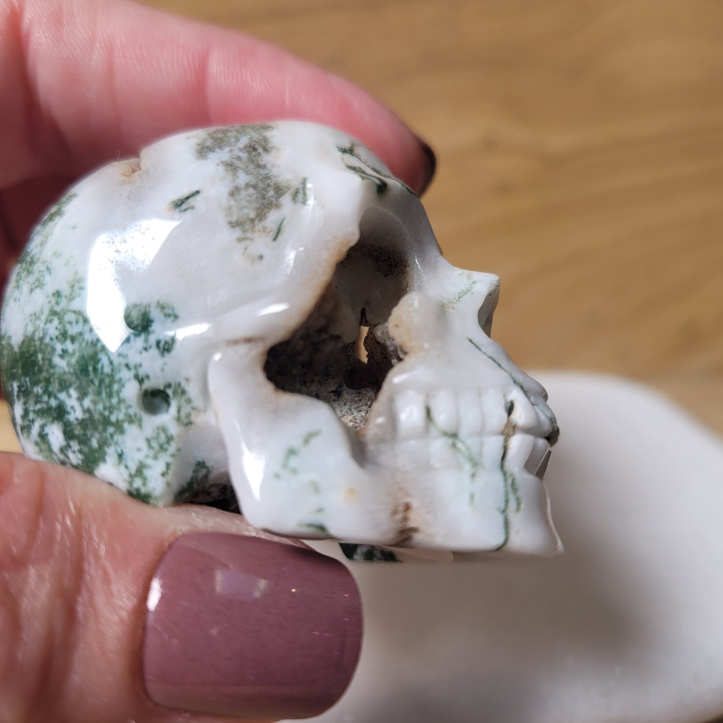 Tree Agate 2" Skull