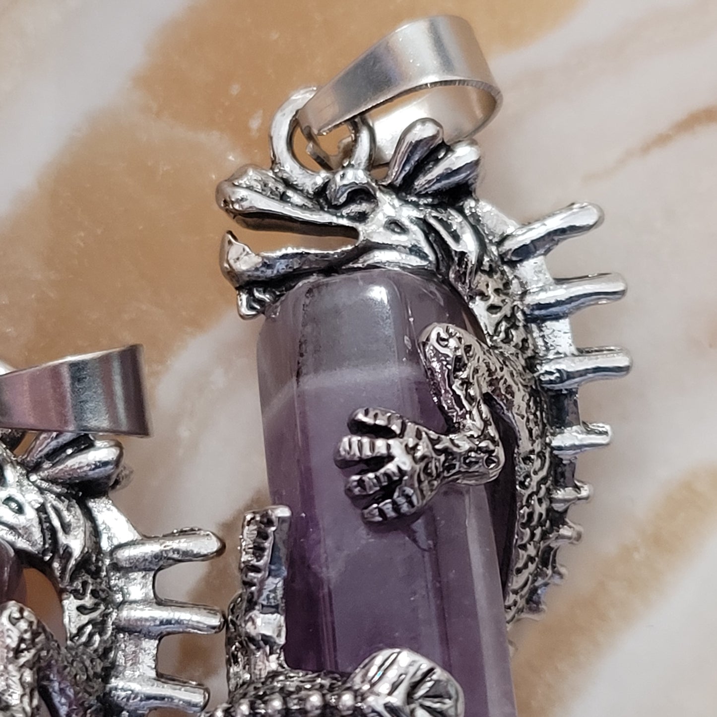 Amethyst Dragon Necklace