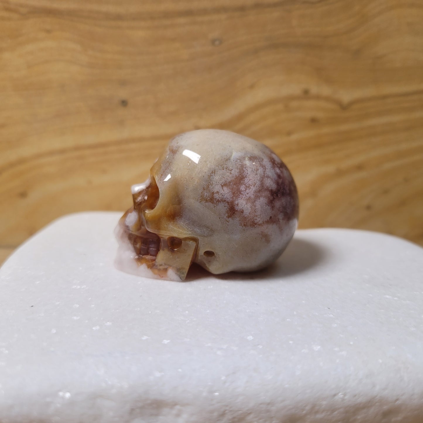 Sakura Agate & Pink Amethyst 1.8" Skull