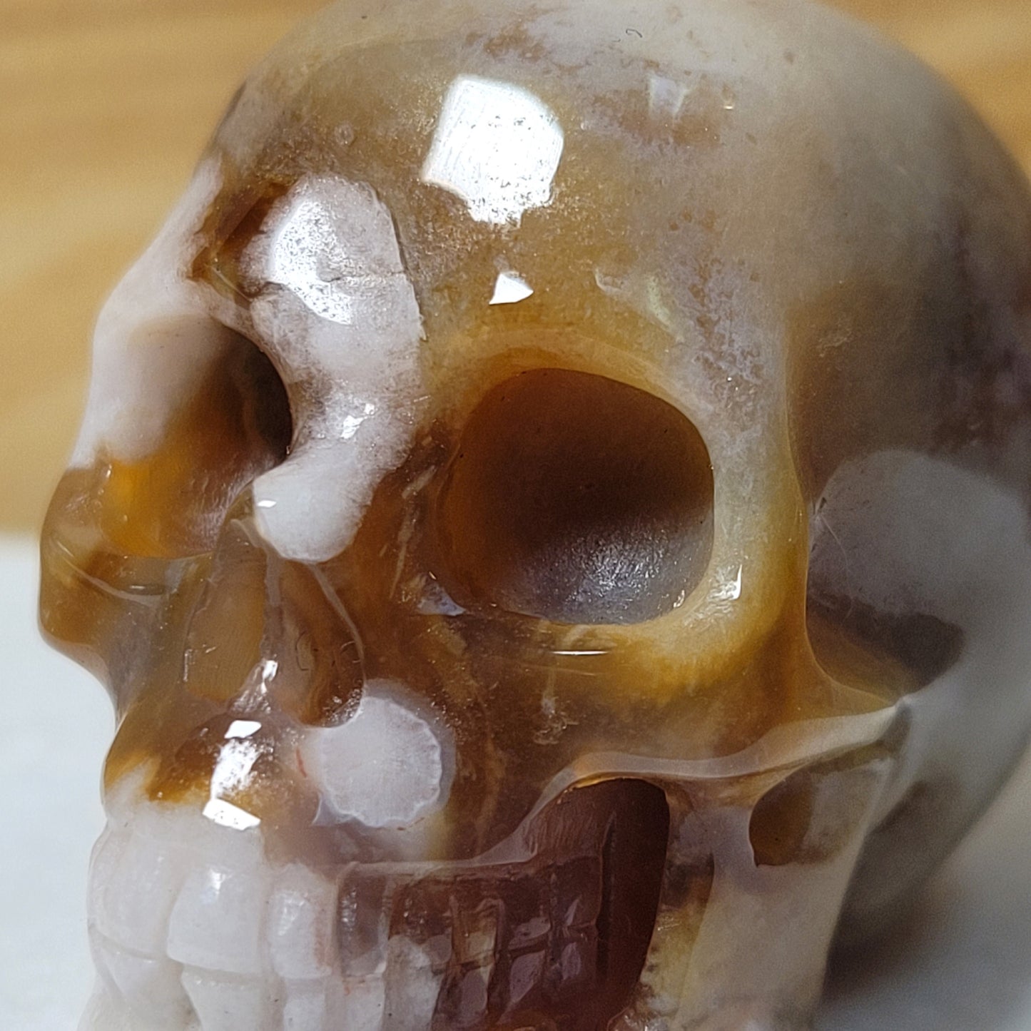 Sakura Agate & Pink Amethyst 1.8" Skull