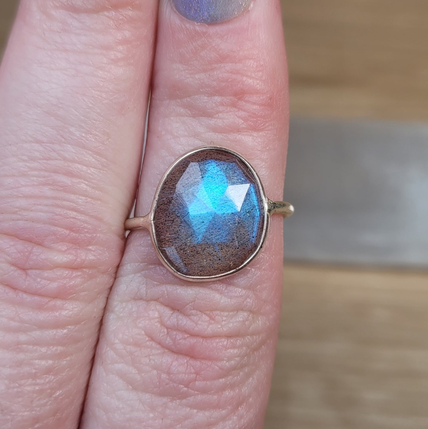 Labradorite Sterling Silver Ring - Size 6