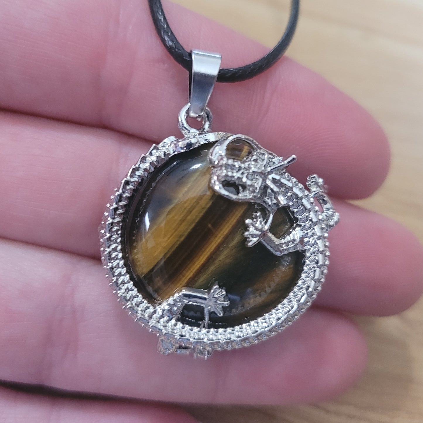 Tiger Eye Dragon Necklace