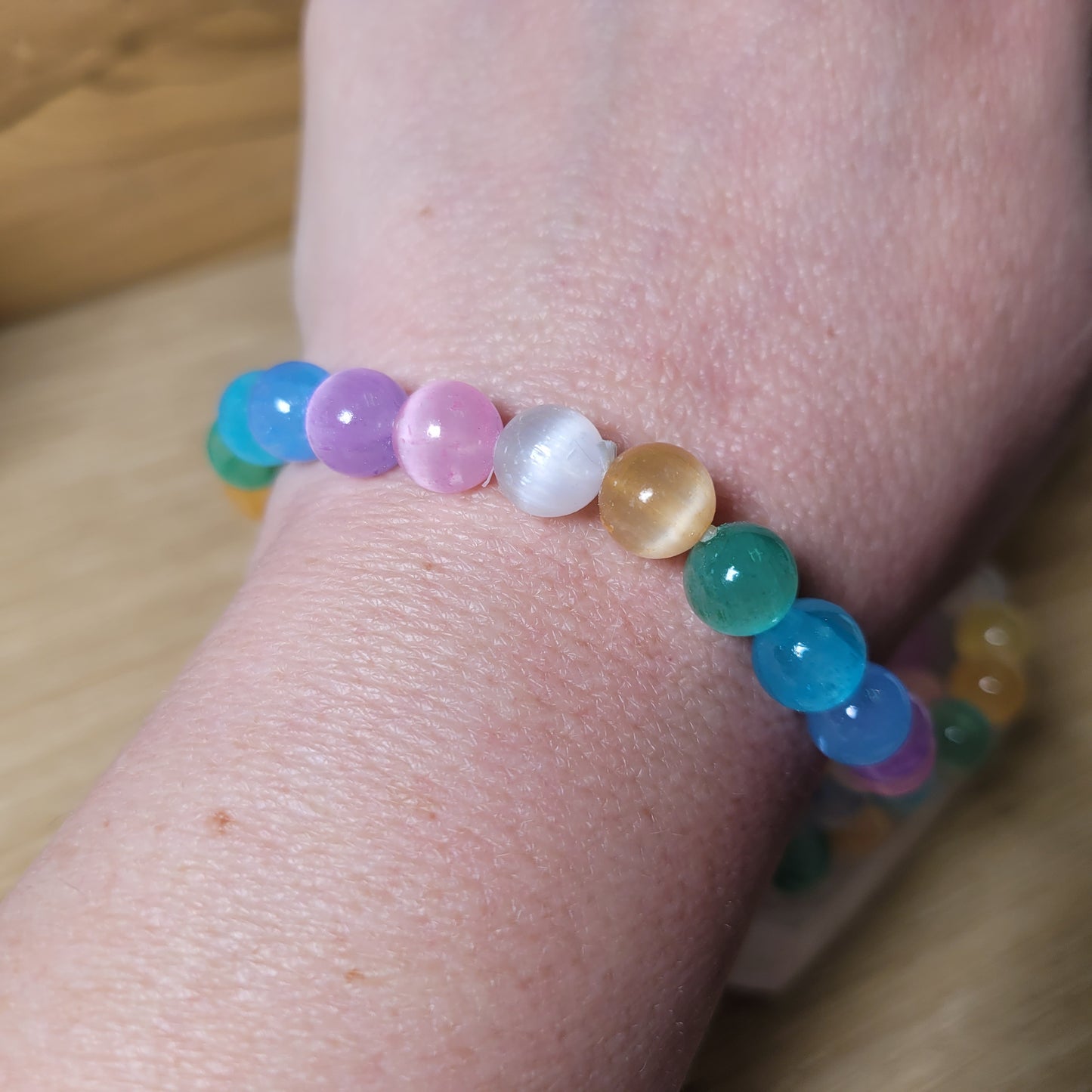 Satin Spar (dyed) Bracelet - 8mm