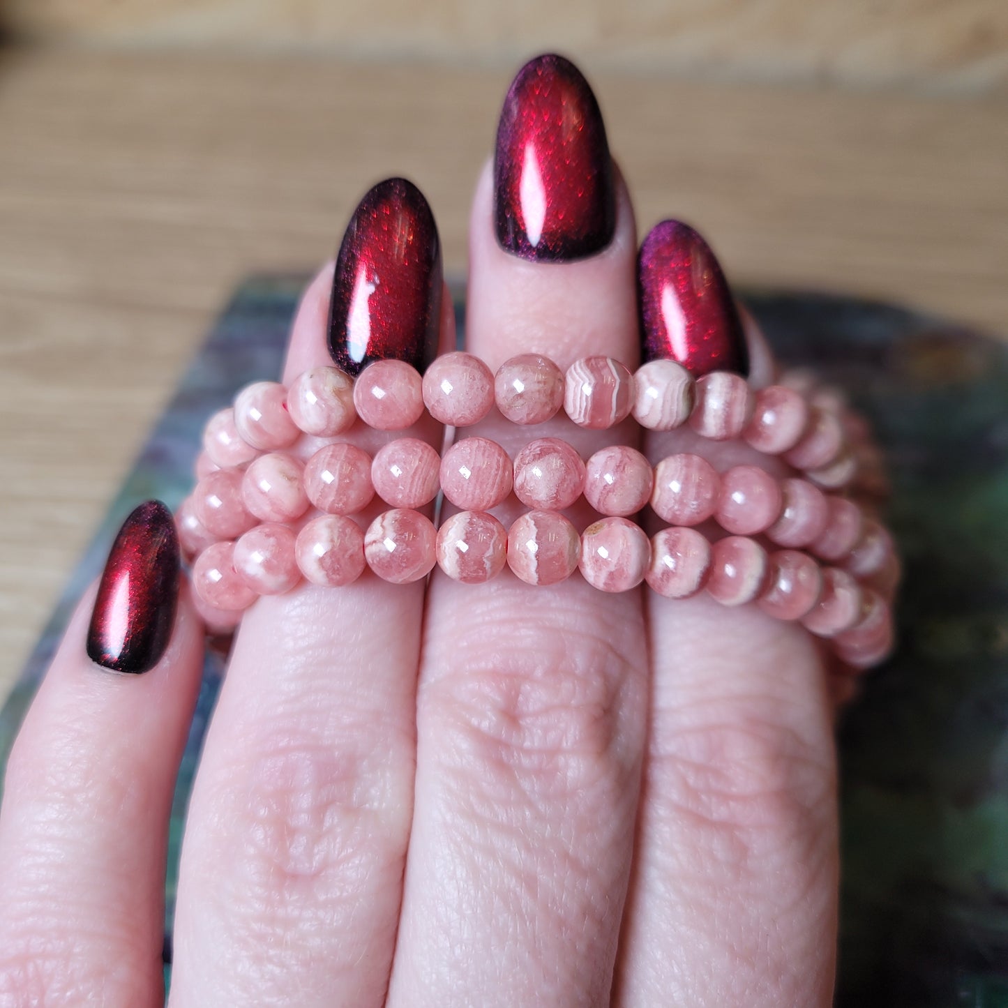 Rhodochrosite Bracelet - 5.5mm to 6mm