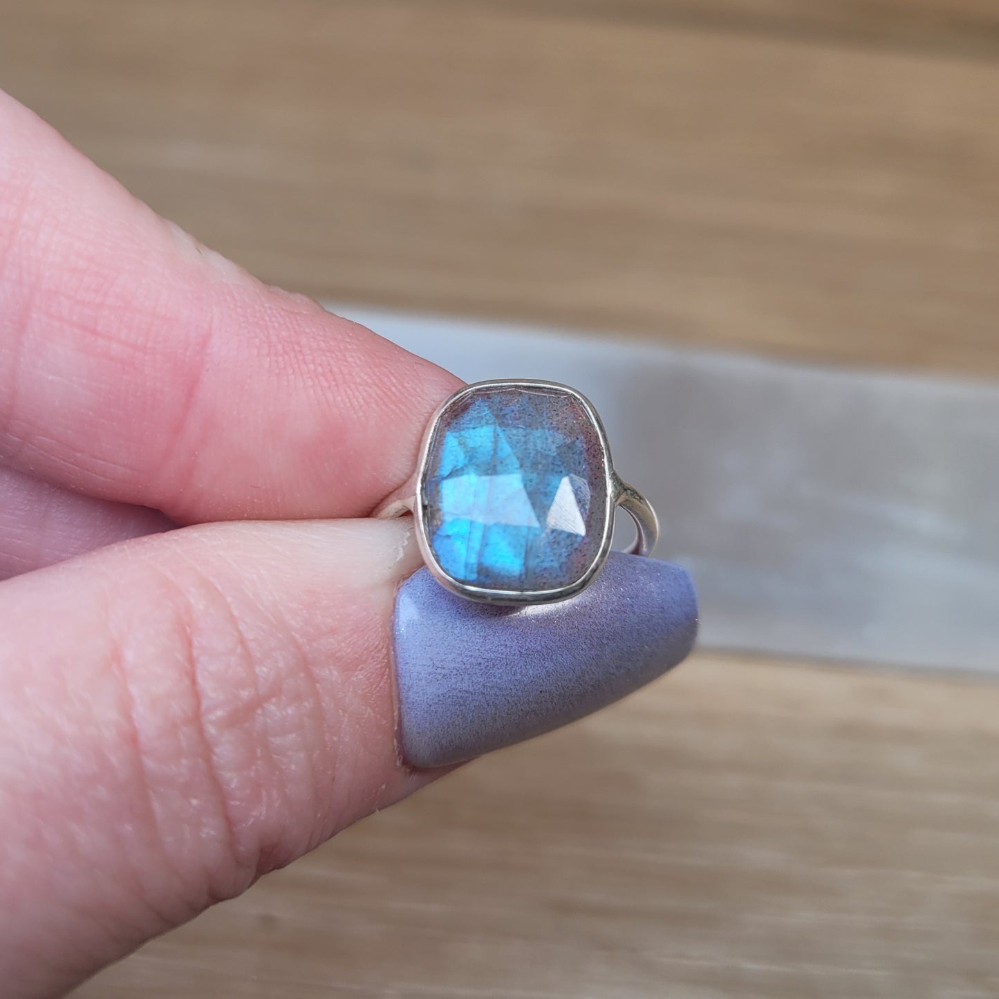 Labradorite Sterling Silver Ring - Size 5
