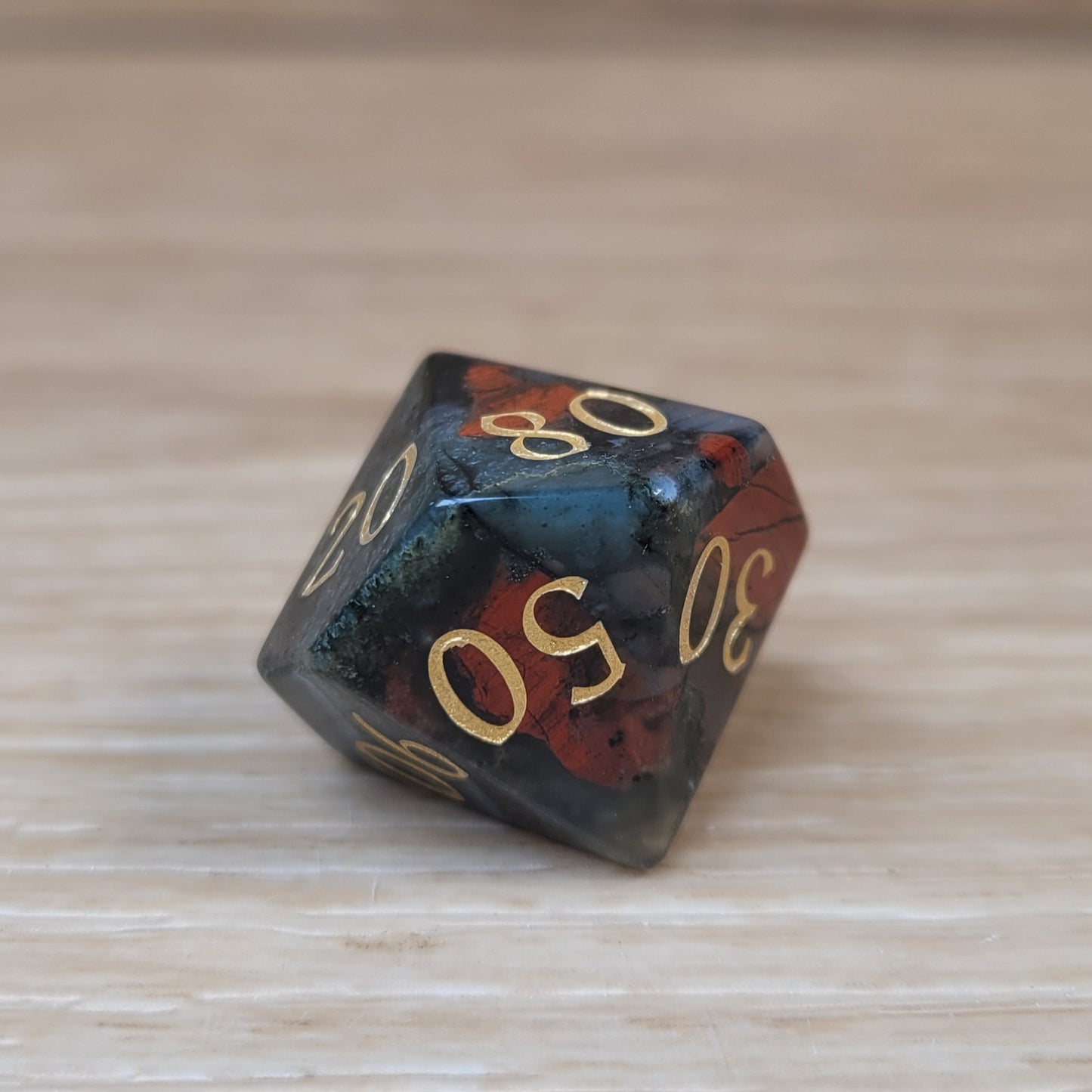 African Bloodstone Dungeons & Dragons Polyhedral Set