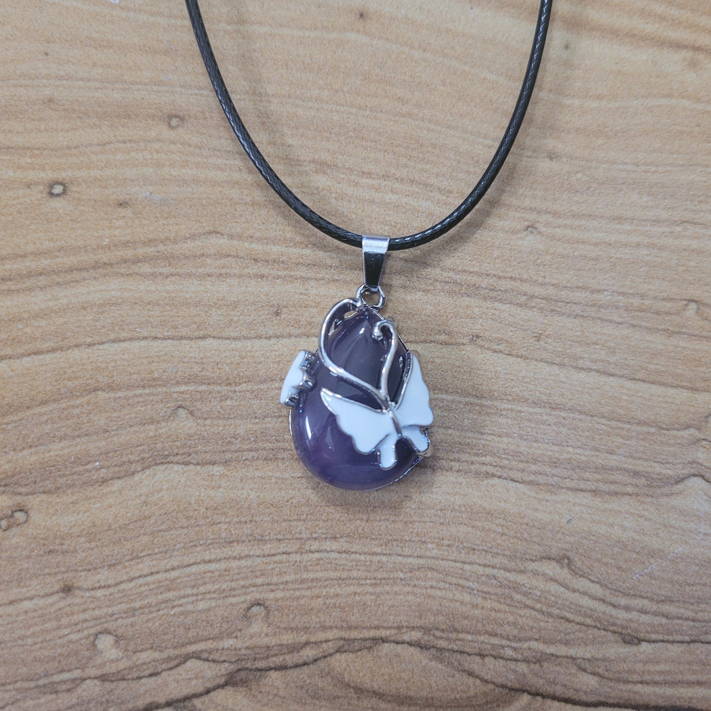 Amethyst Butterfly Necklace