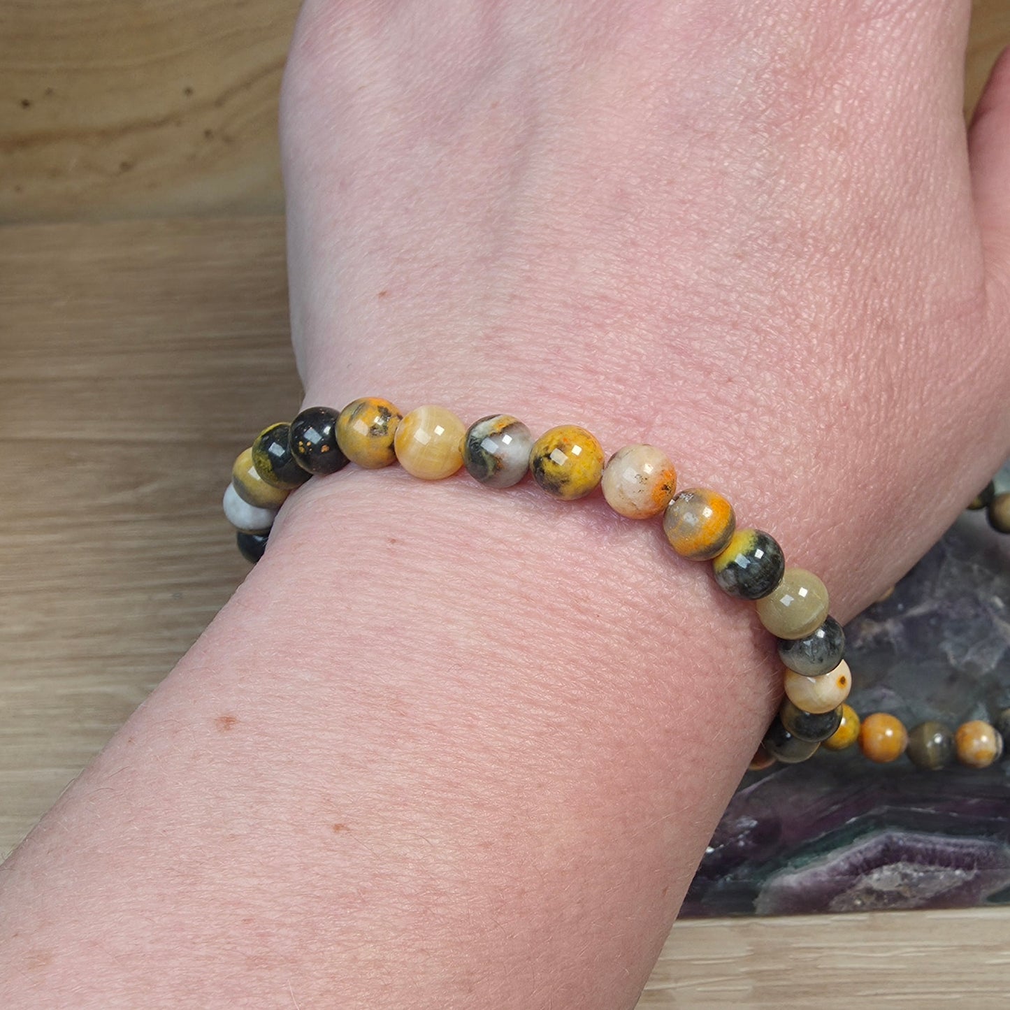 Bumblebee Jasper Bracelet - 6.5mm to 7mm