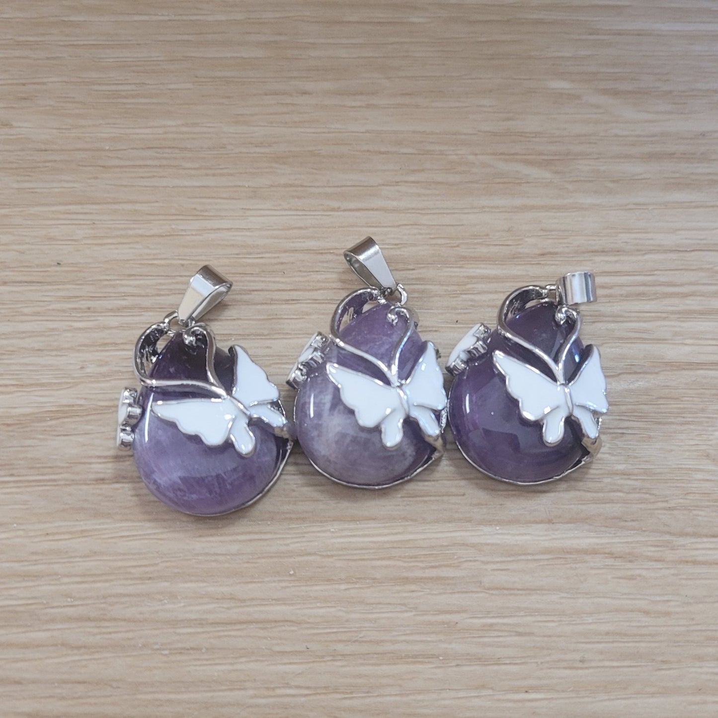 Amethyst Butterfly Necklace