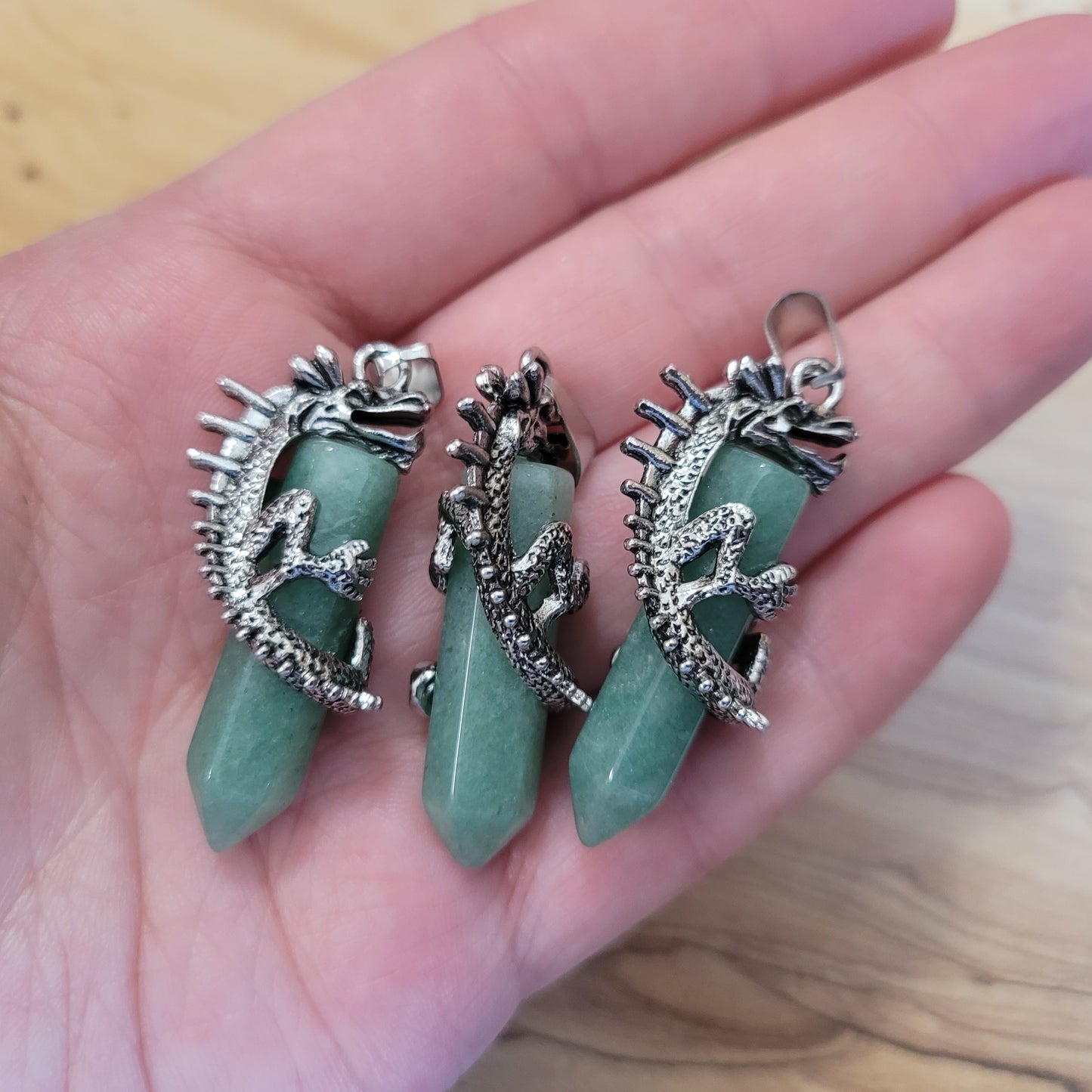 Green Aventurine Dragon Necklace
