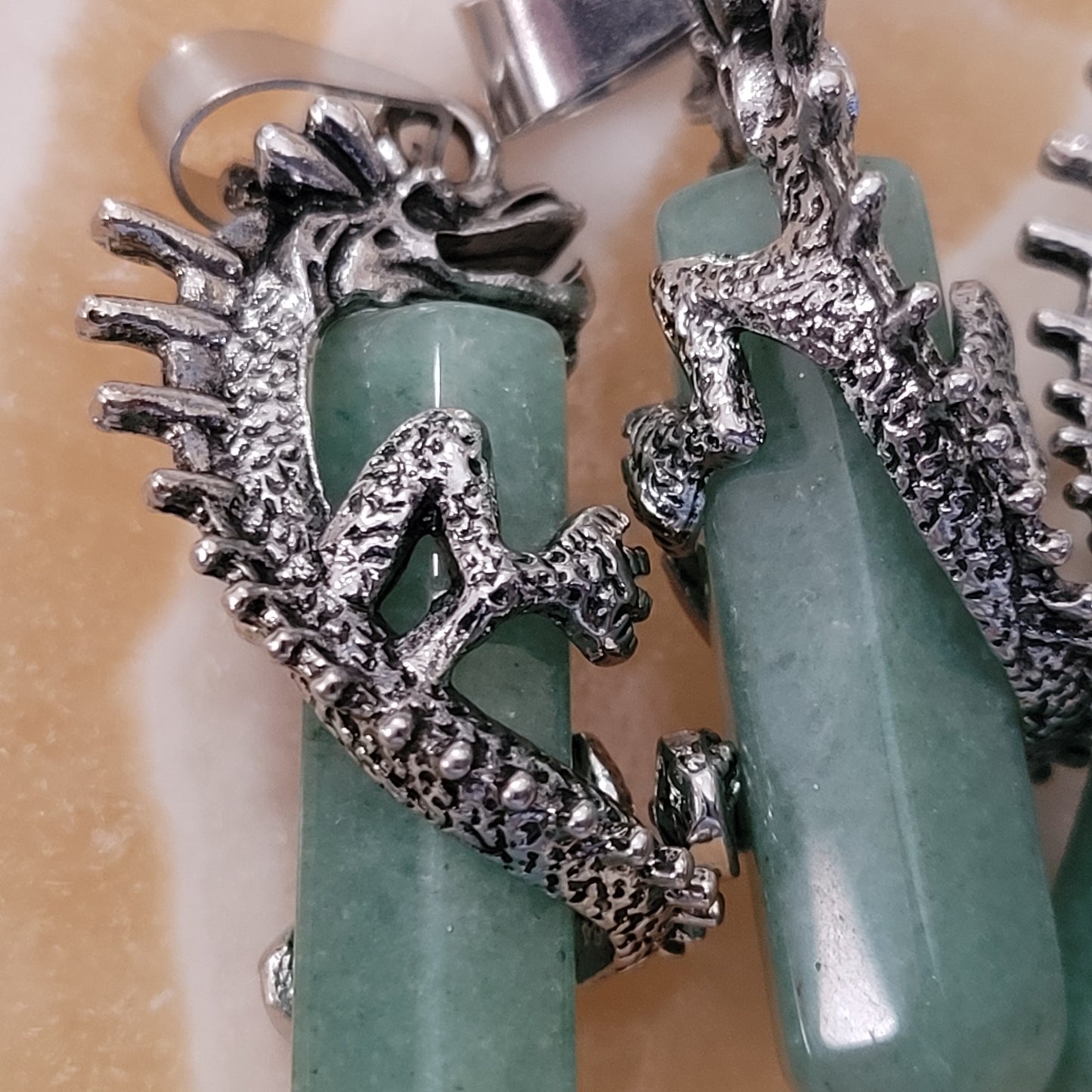Green Aventurine Dragon Necklace