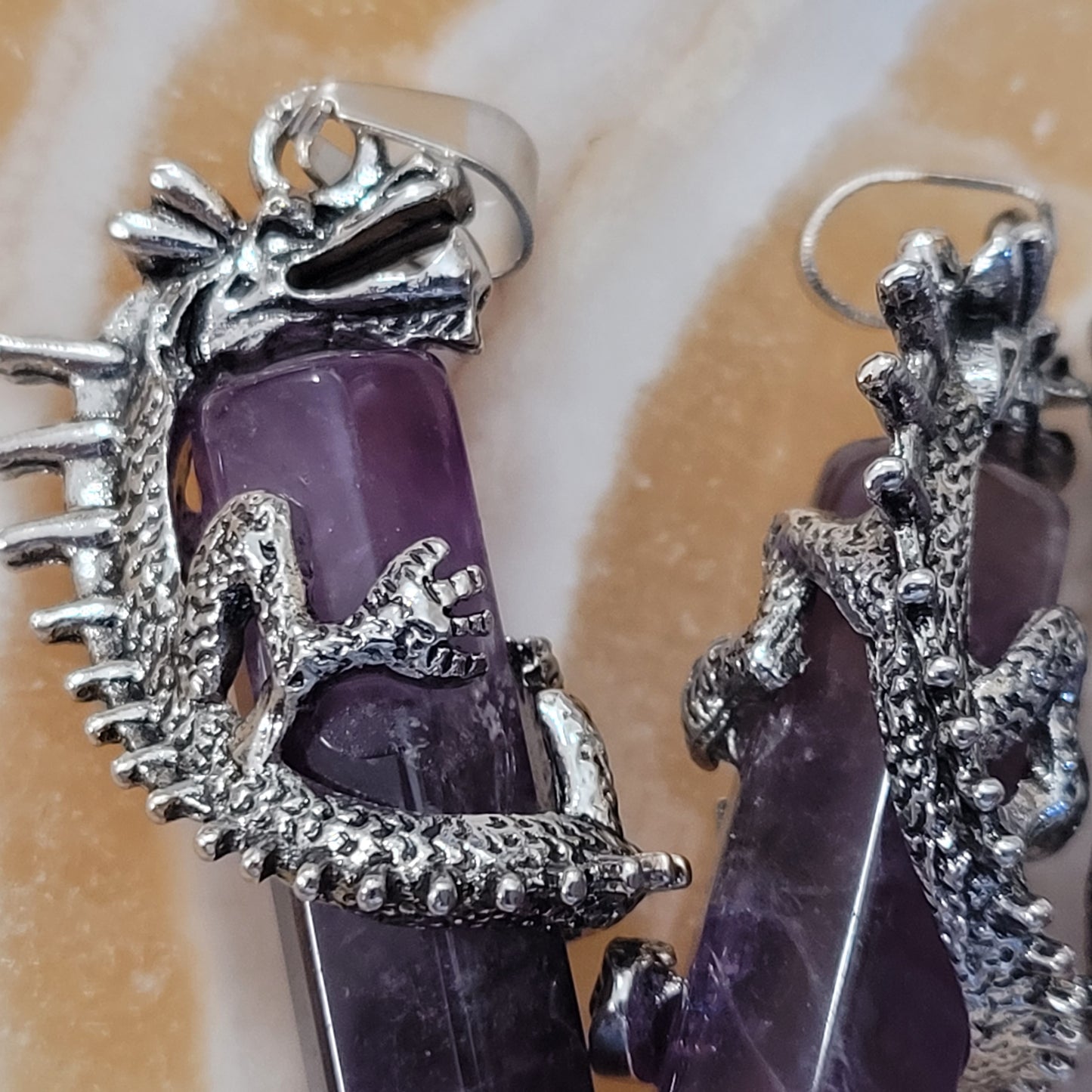 Amethyst Dragon Necklace