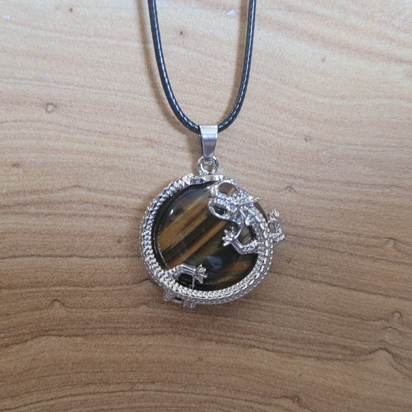 Tiger Eye Dragon Necklace