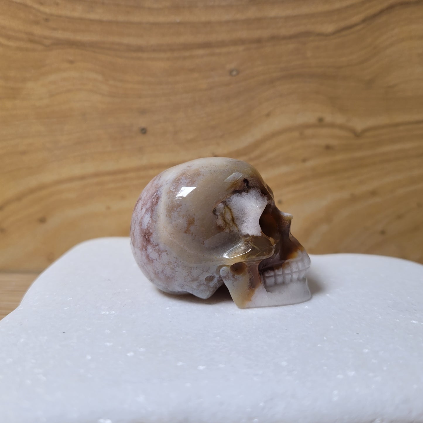 Sakura Agate & Pink Amethyst 1.8" Skull