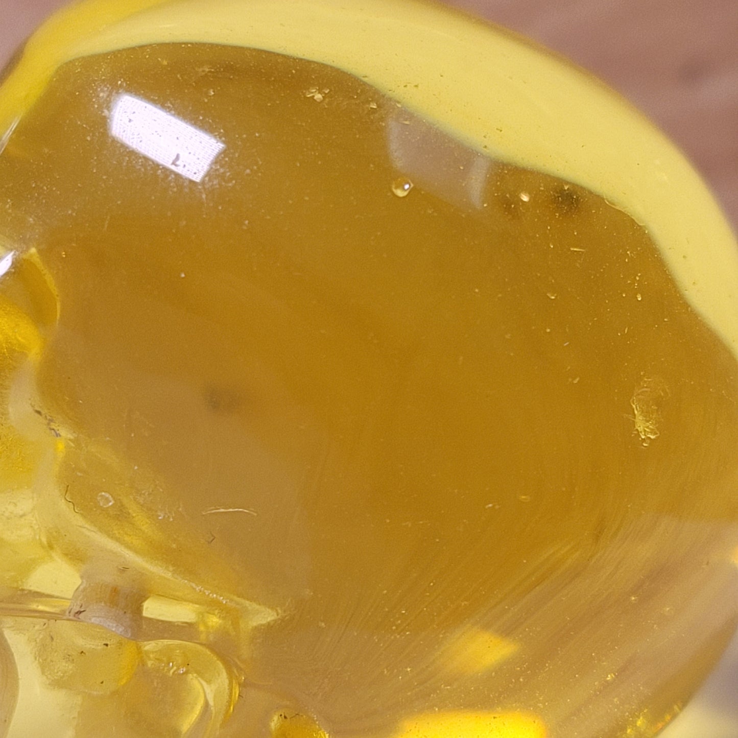 Yellow Obsidian (Man-made) 2" Skull