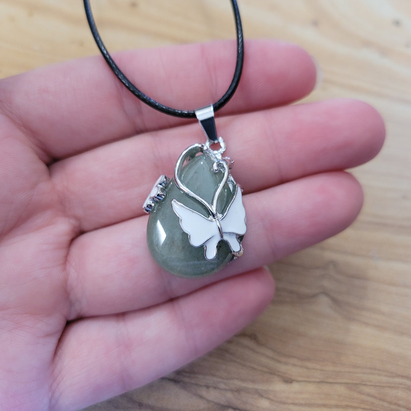 Green Aventurine Butterfly Necklace