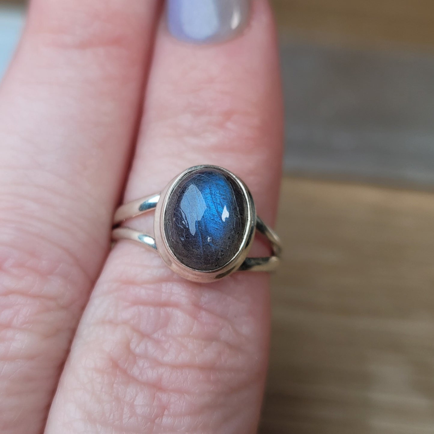 Labradorite Sterling Silver Ring - Size 6