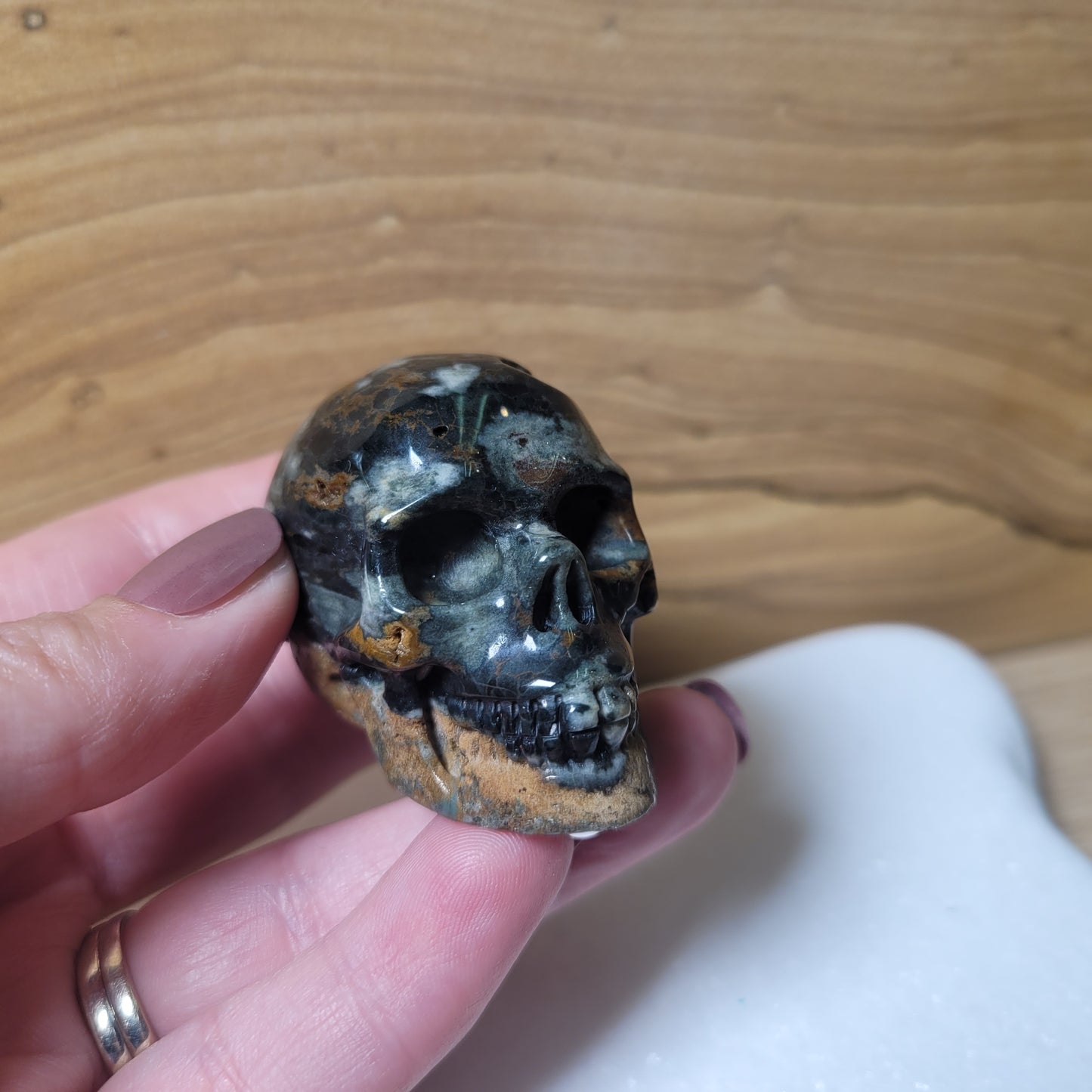 Ocean Jasper 2" Skull