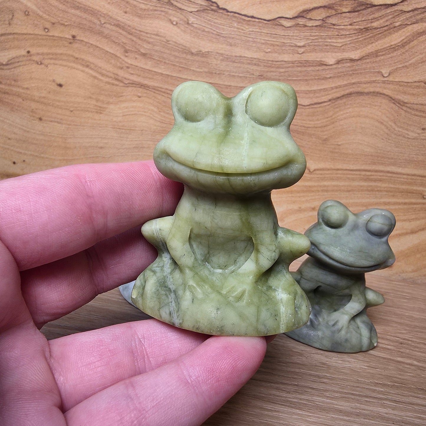 Serpentine Frog Carving