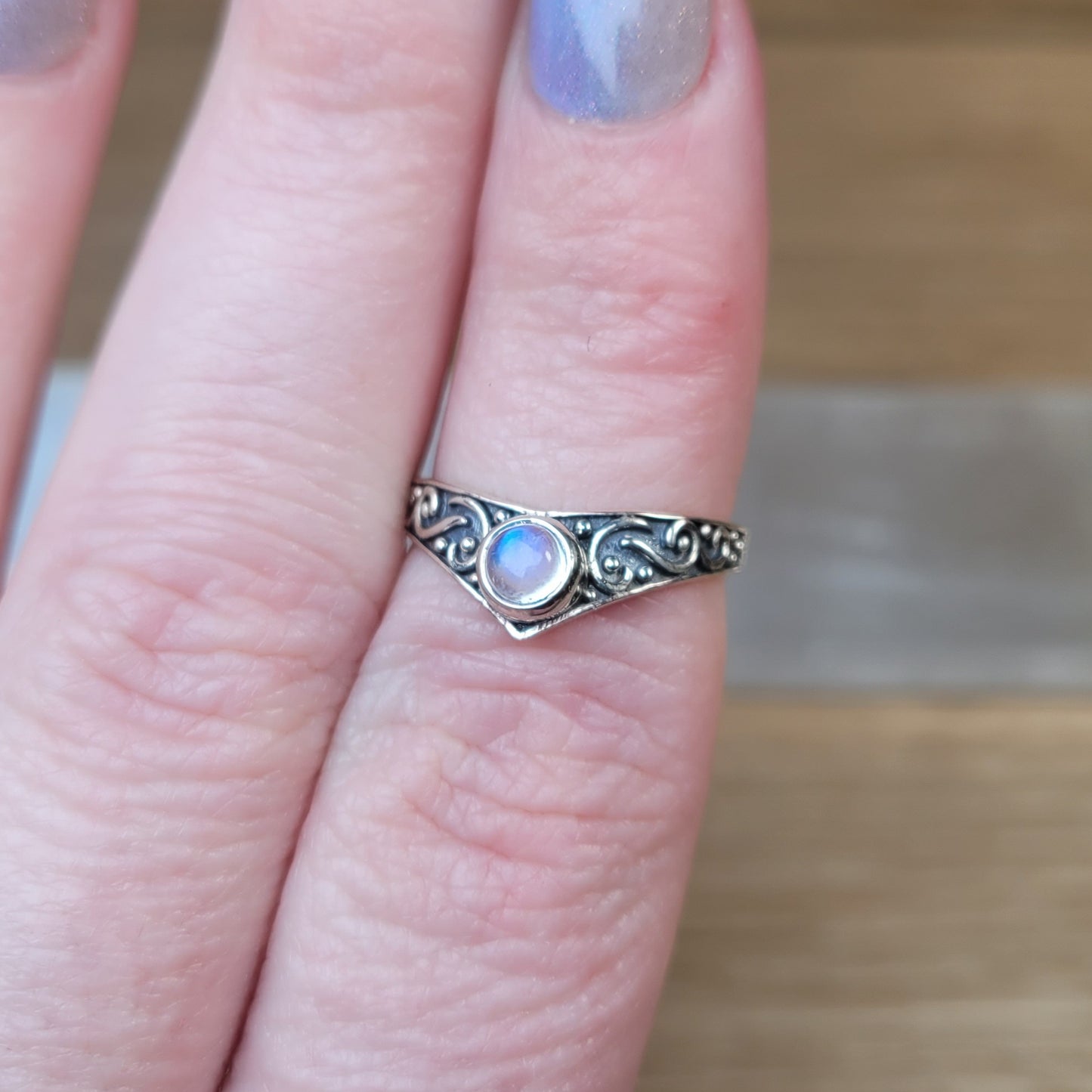 Moonstone Sterling Silver Ring - Size 5