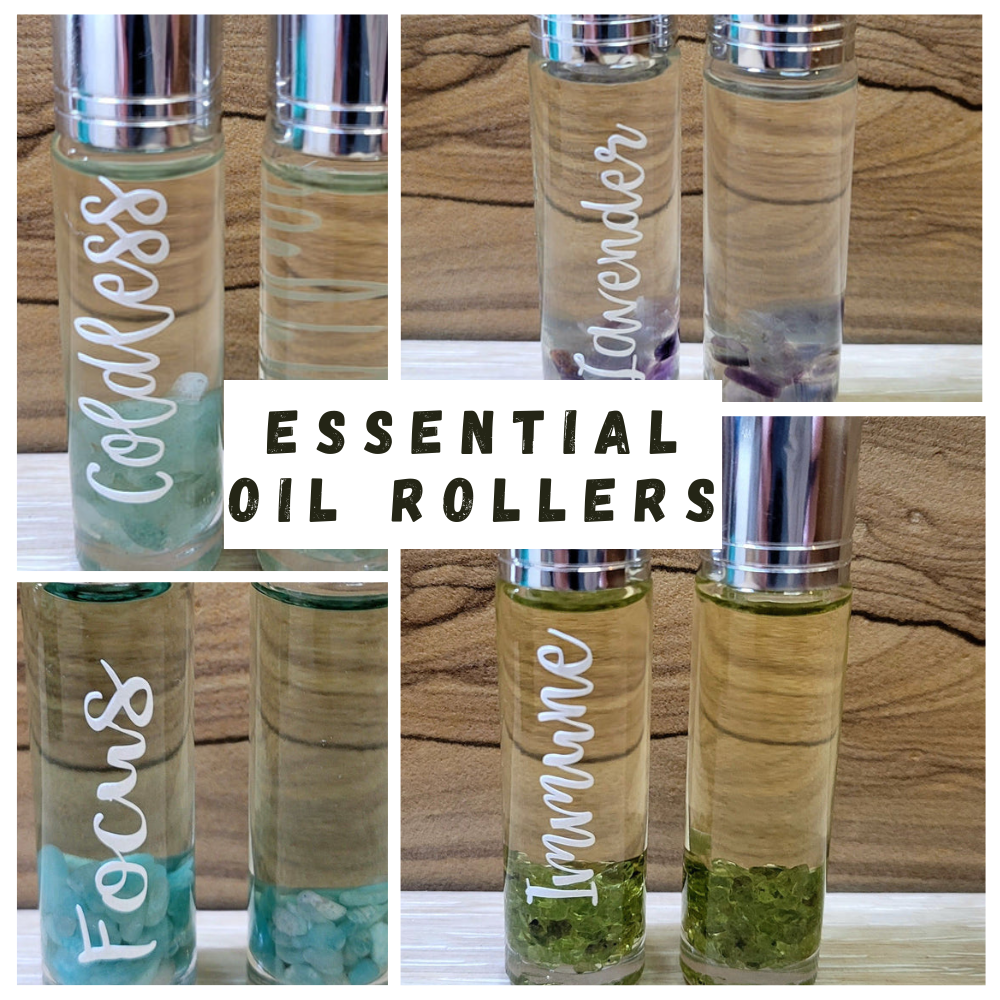Crystal Infused Essential Oil Rollers