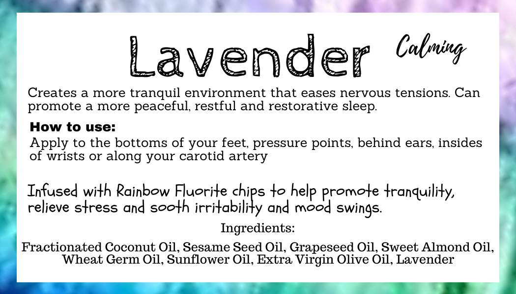 Lavender - Crystal Infused Essential Oil Roller