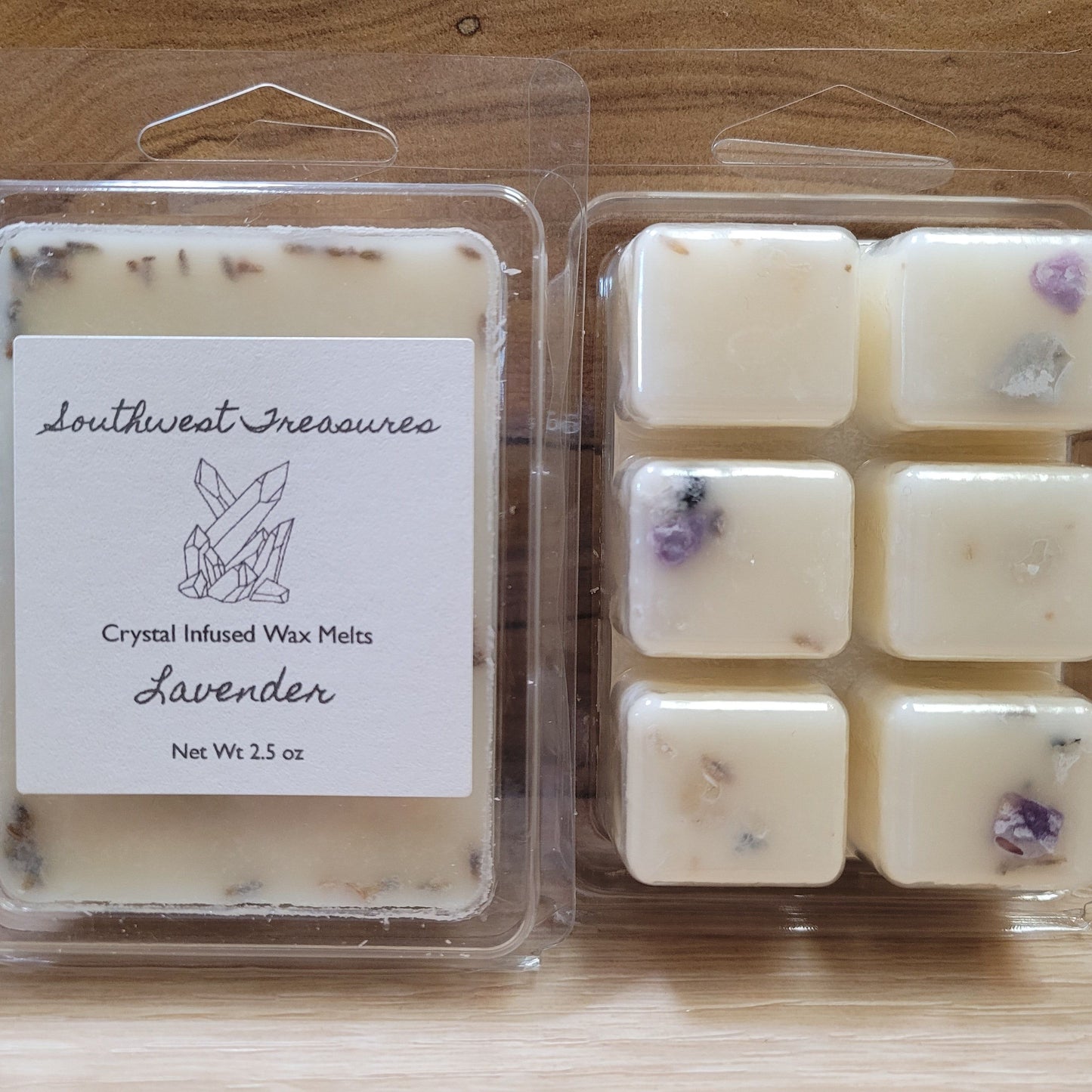 Lavender Crystal Infused Soy Wax Melt