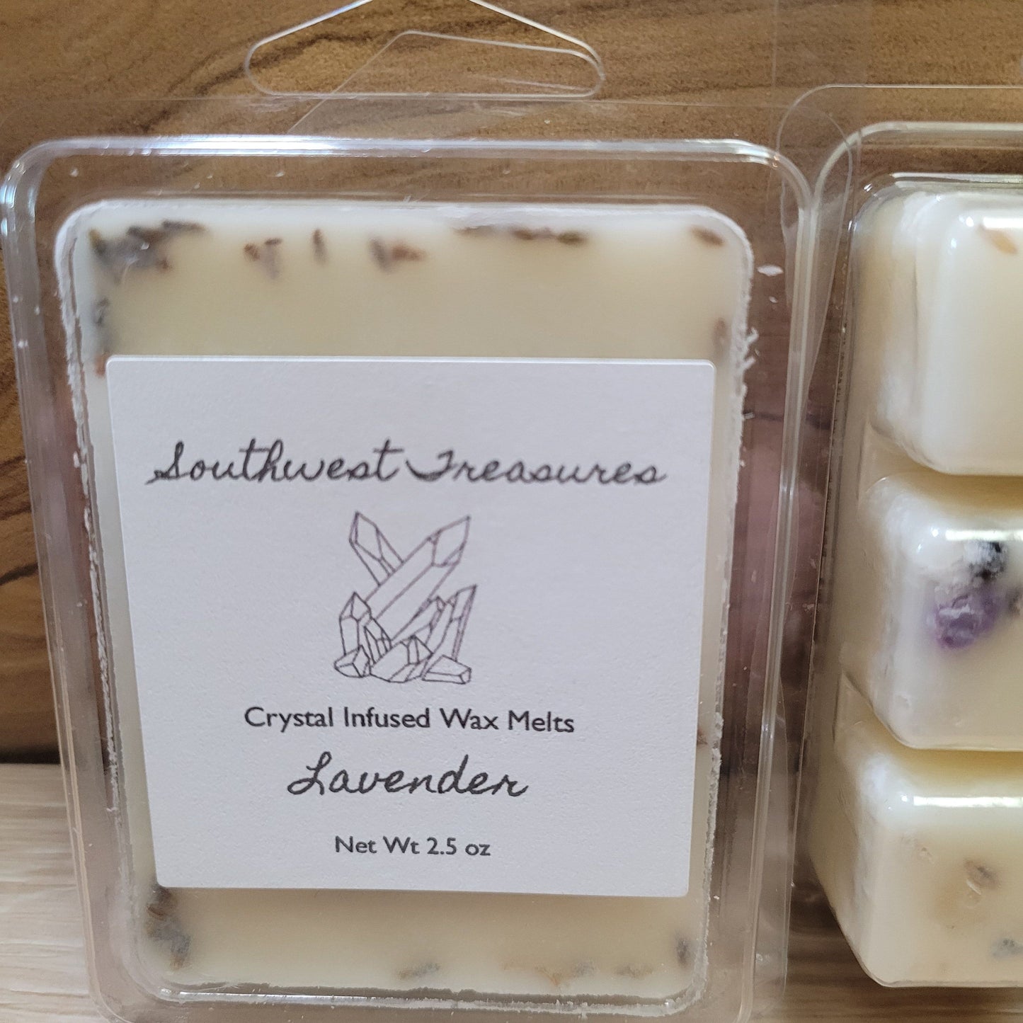 Lavender Crystal Infused Soy Wax Melt