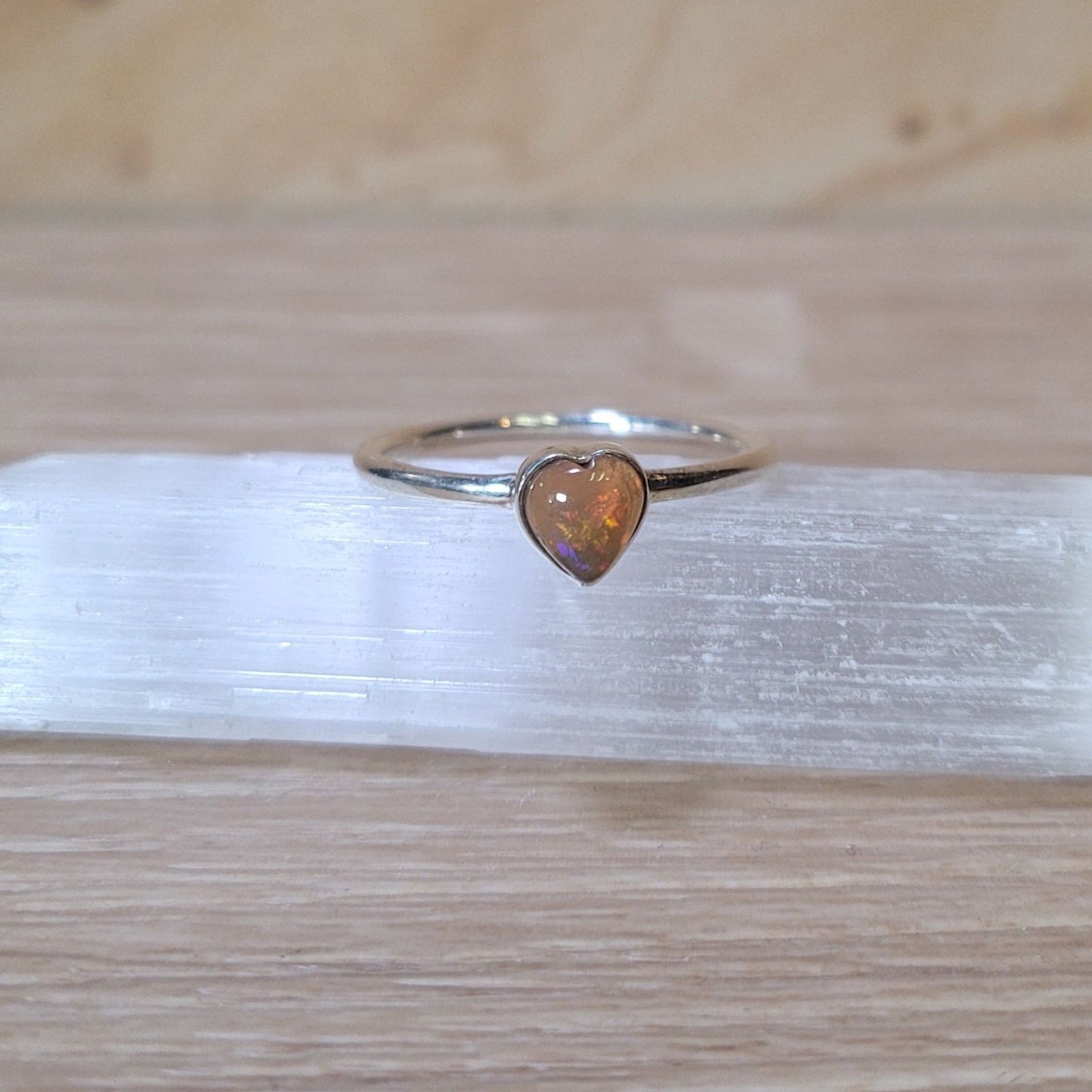 Fire Opal - Size 10 Ring