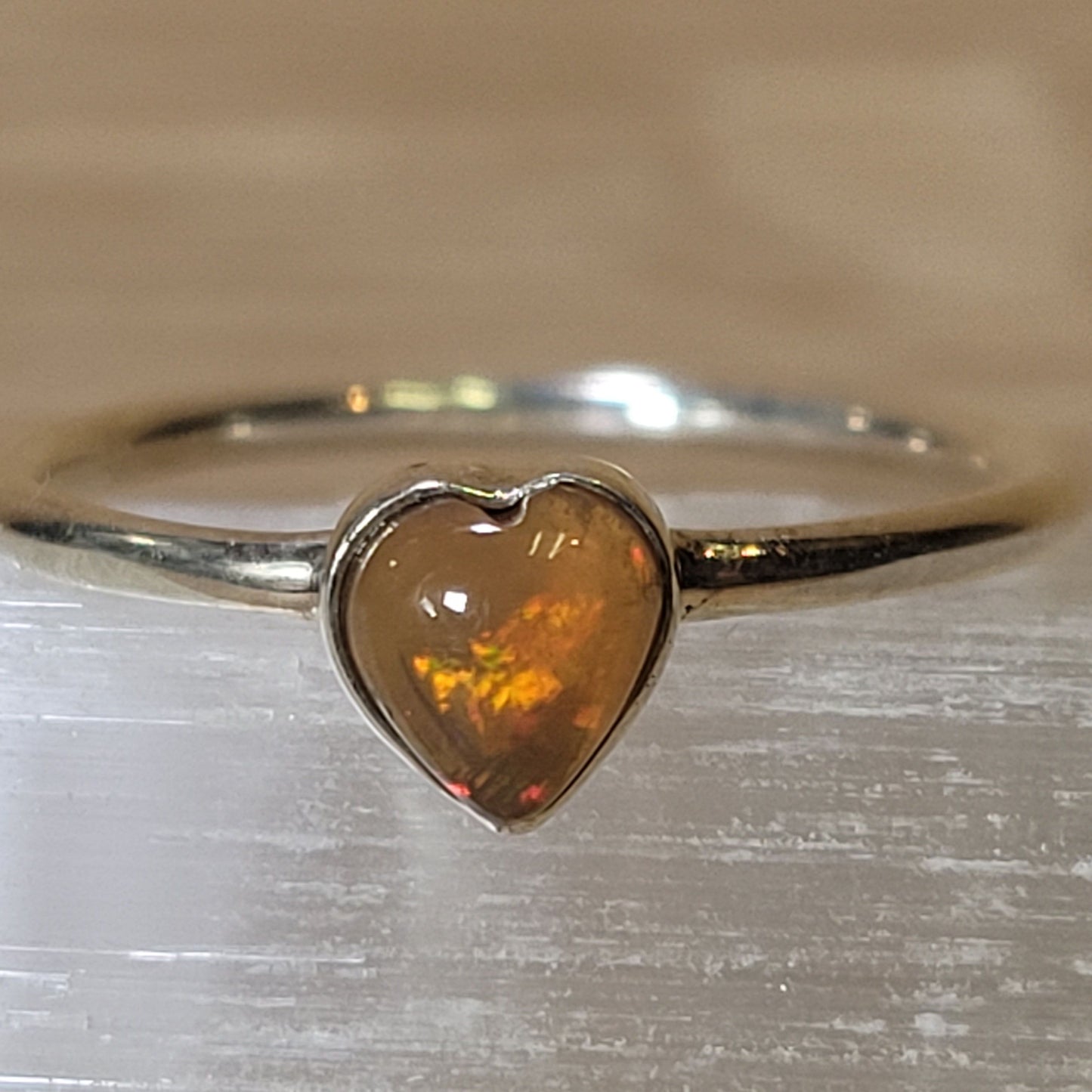 Fire Opal - Size 10 Ring