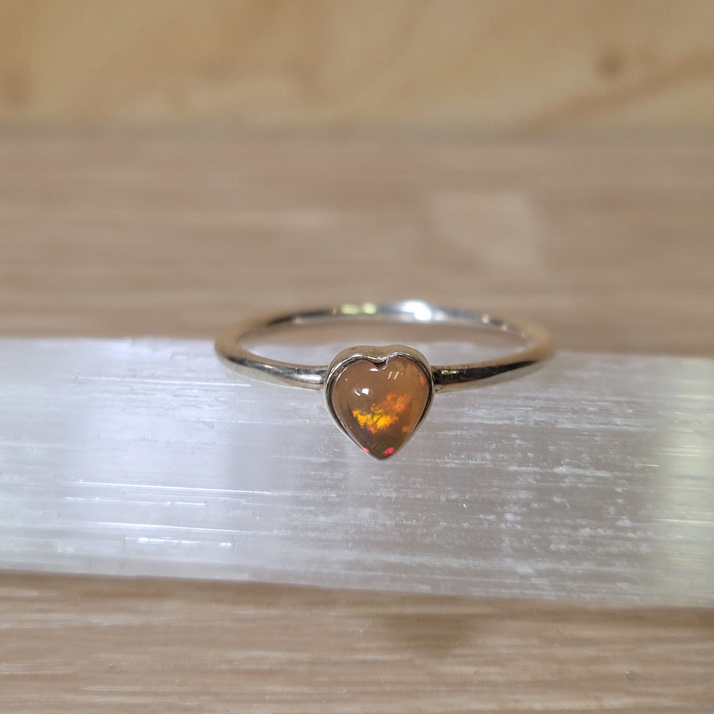 Fire Opal - Size 10 Ring