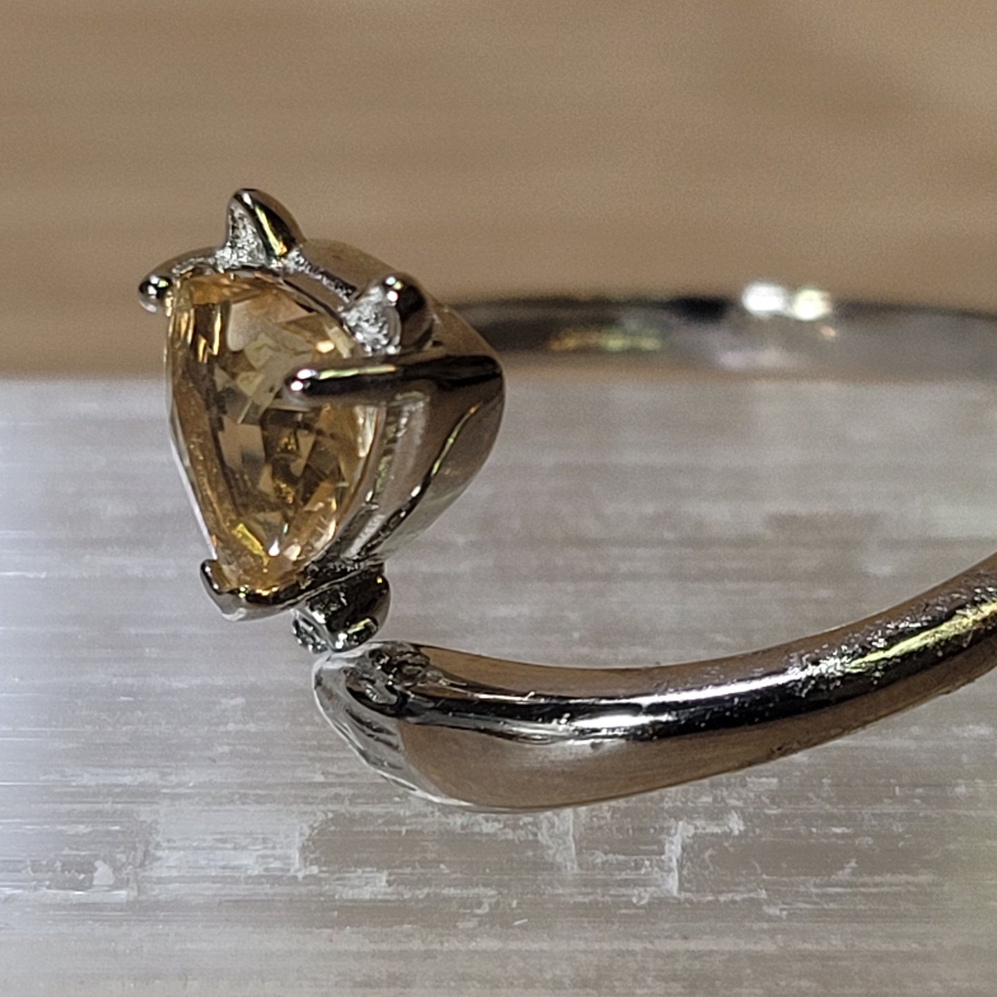 Citrine "Cat" Adjustable Ring