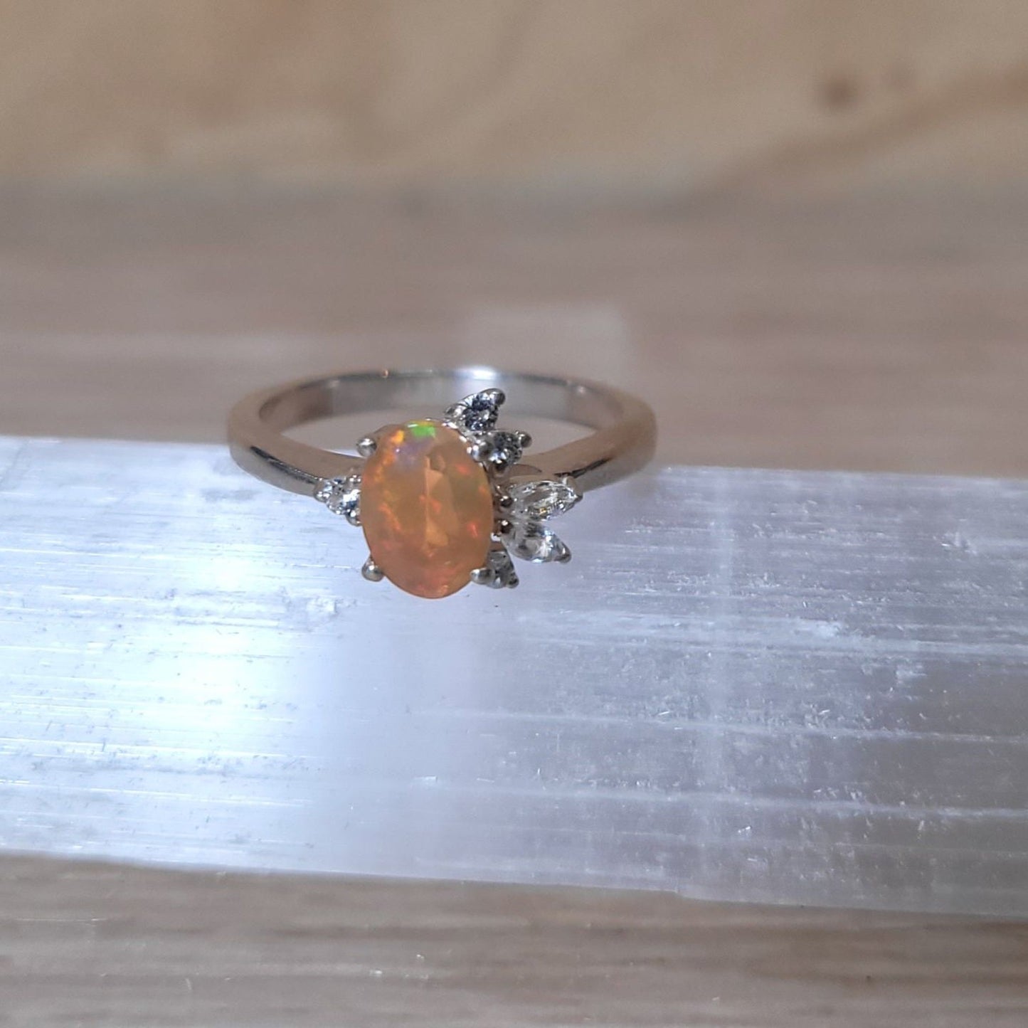 Fire Opal - Size 5 Ring