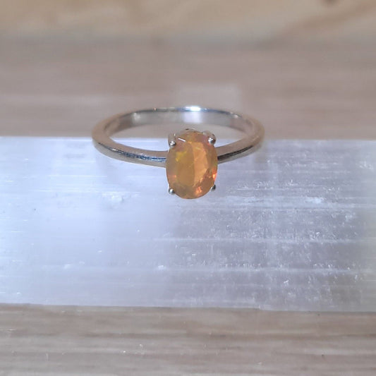 Fire Opal - Size 5 Ring