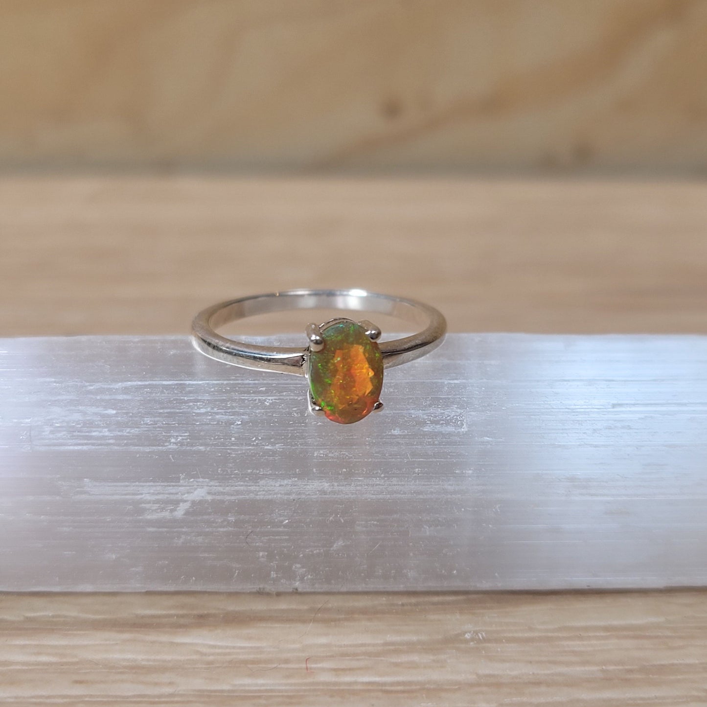 Fire Opal - Size 6 Ring