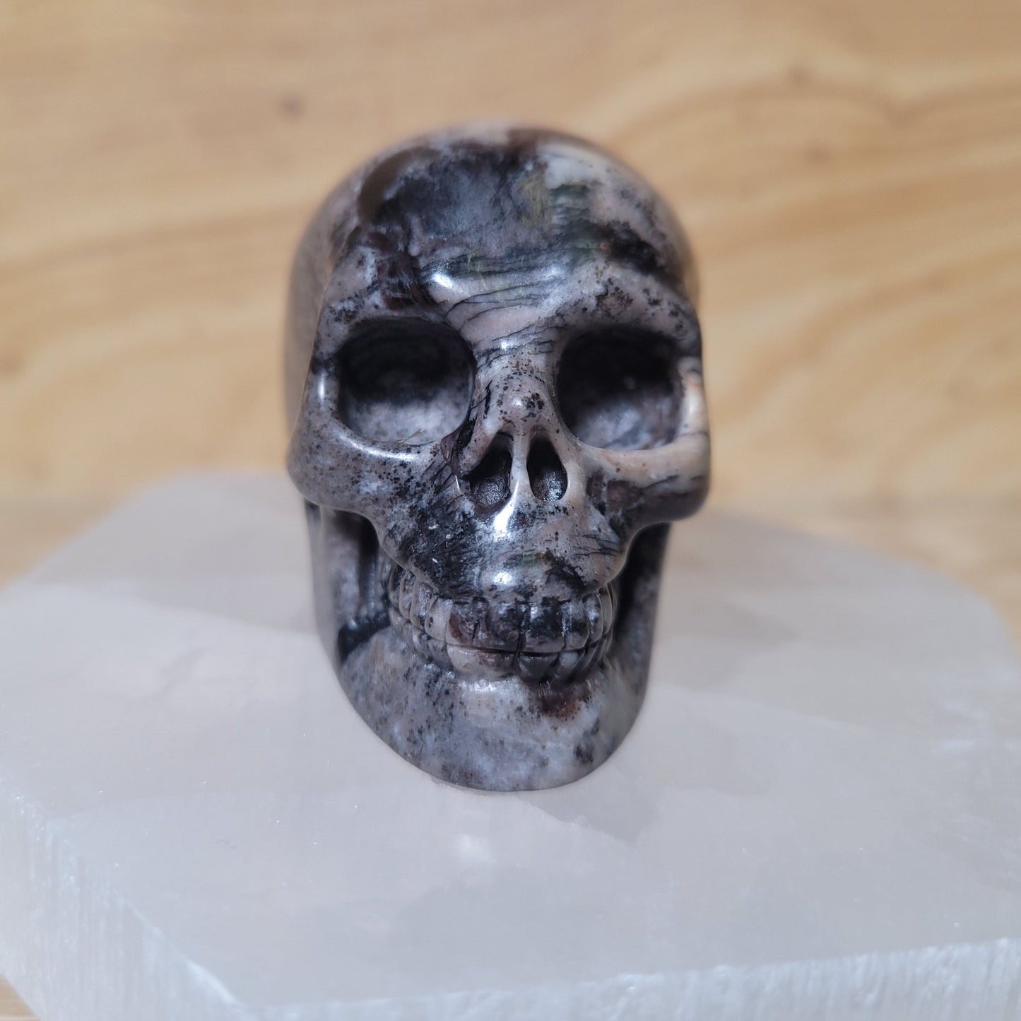 Black Network Jasper 2" Skull