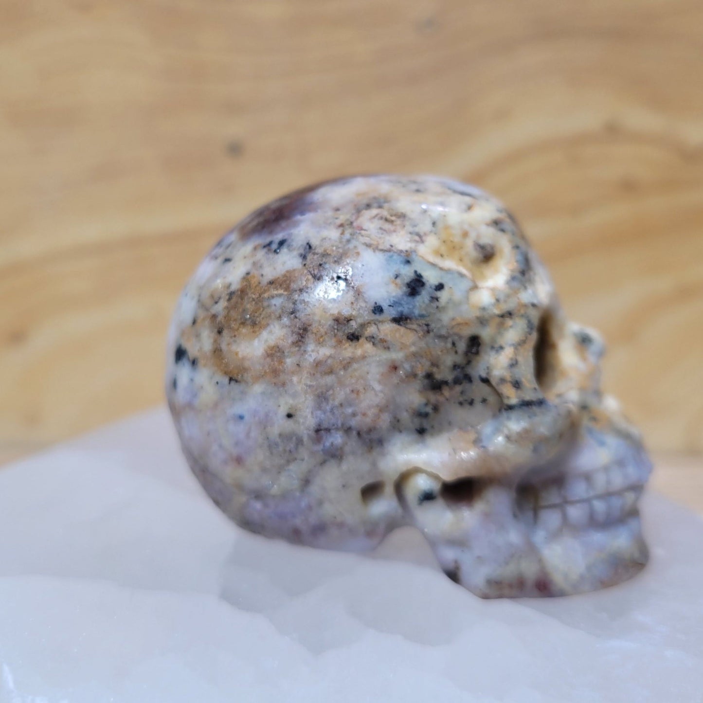 Fluorited Jasper 2" Skull