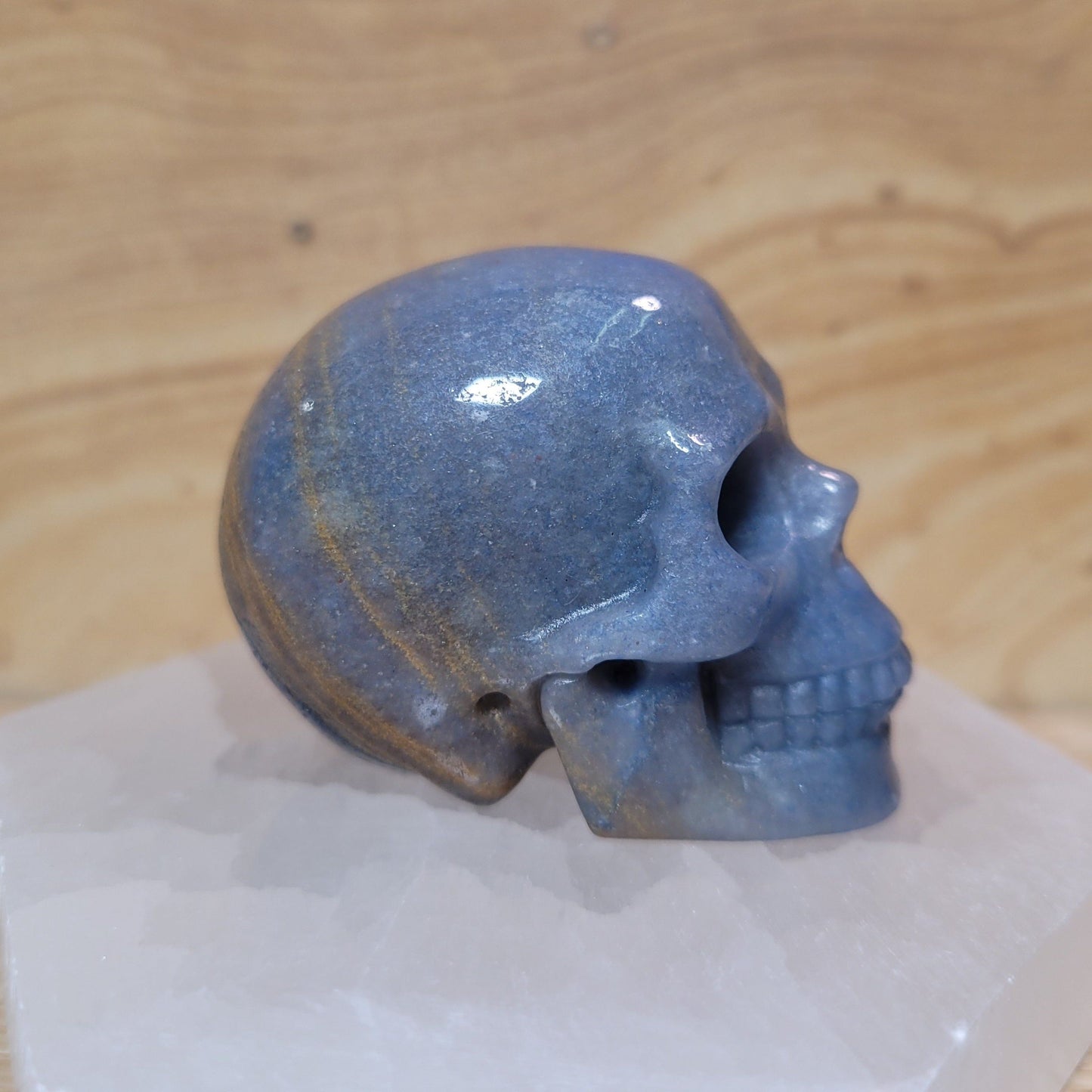 Blue Aventurine 2" Skull