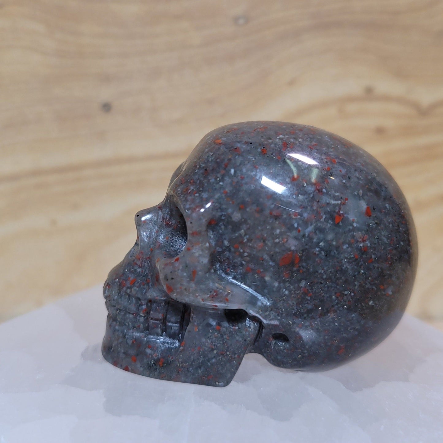 African Bloodstone 2" Skull