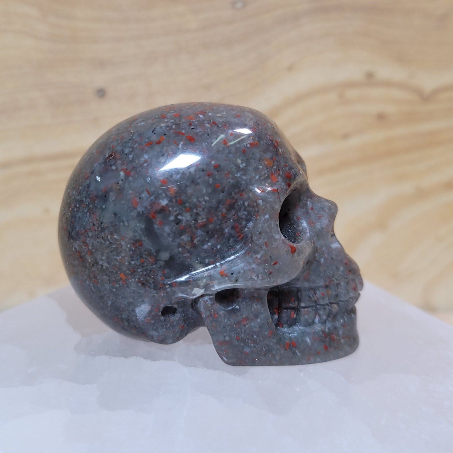 African Bloodstone 2" Skull