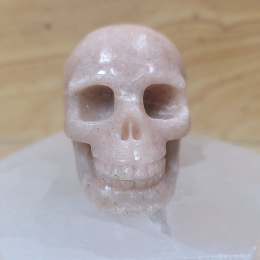 Orange Aventurine 2" Skull