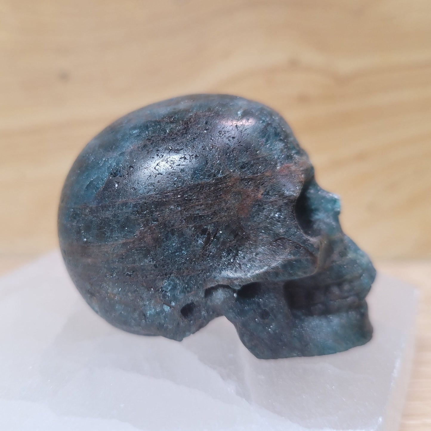 Blue Apatite 2" Skull