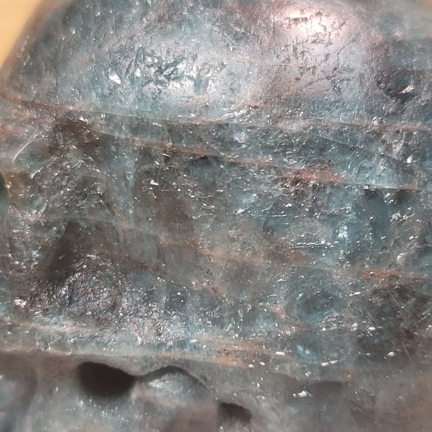 Blue Apatite 2" Skull