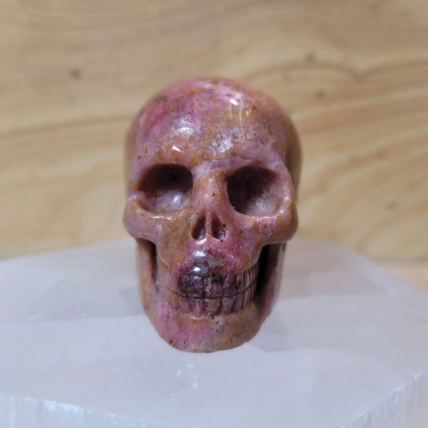 Rhodonite 2" Skull