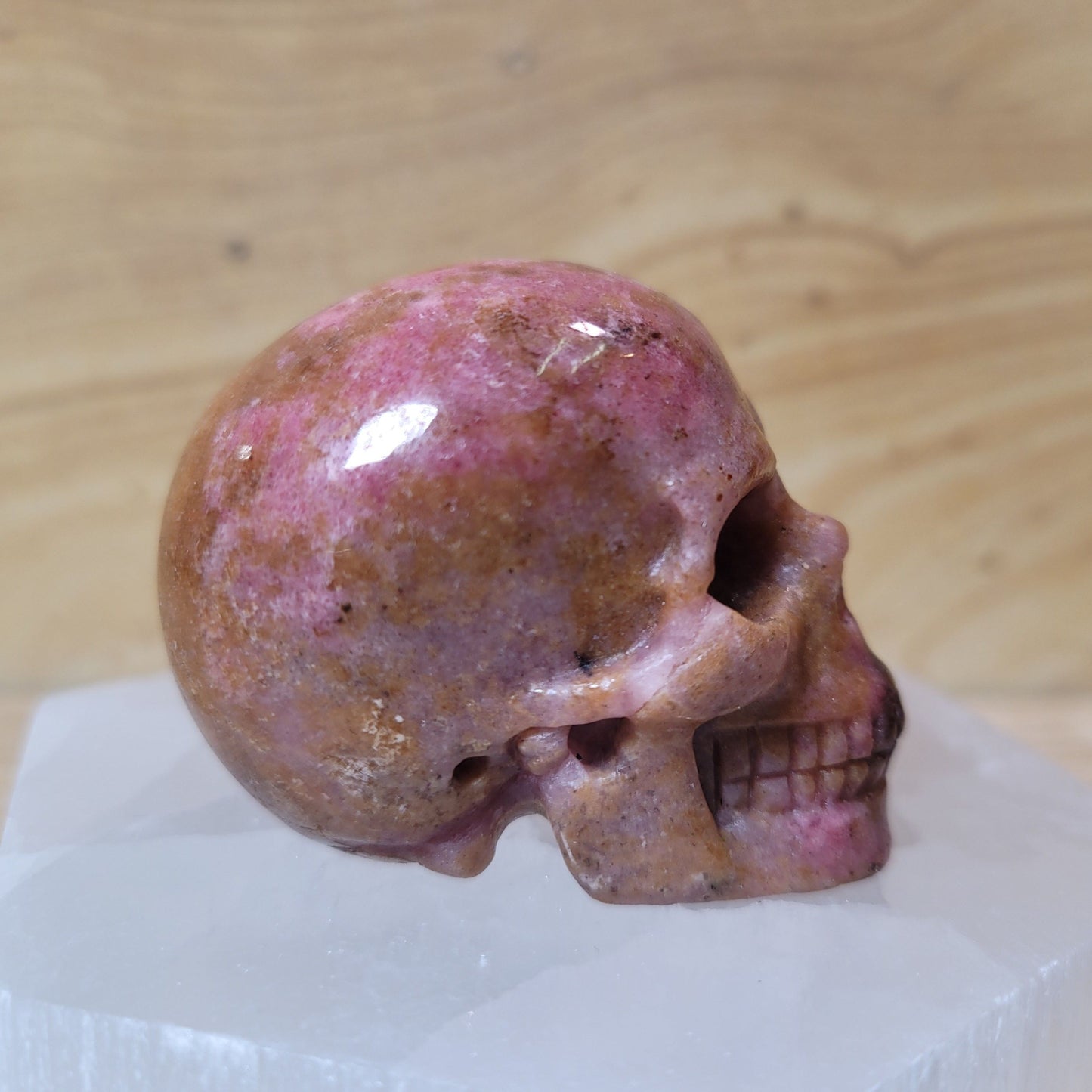 Rhodonite 2" Skull